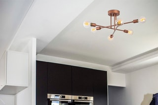 Hanglamp Flower - Koperkleurig - 6 x 100 W