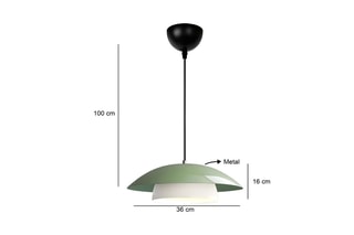 Candeeiro suspenso - Preto e verde