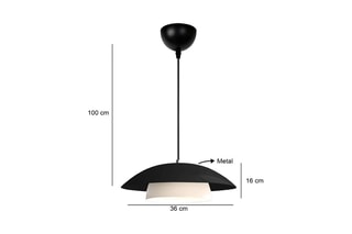 Candeeiro suspenso - Preto