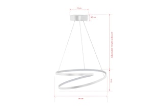 Candeeiro suspenso LED Whirpool - Branco - 60 W