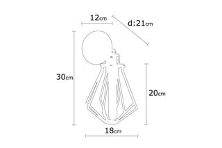 Wandlamp Oylat - Zwart en Koperkleurig - 100 W