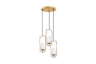 Hanglamp Skew - Goudkleurig en Zwart - 3 x 40 W