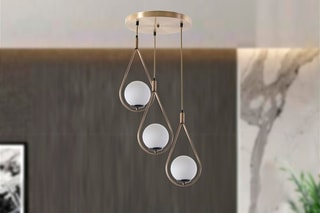 Candeeiro suspenso - Branco - 3 x 60 W