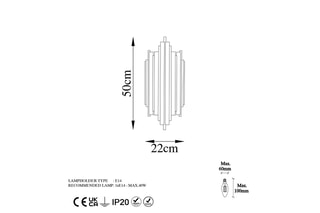 Wandlamp Reis - Goudkleurig