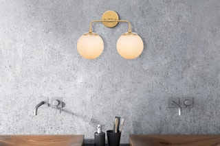 Aplique de parede Horn - Dourado - 2x 40 W