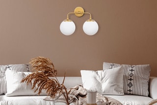 Aplique de parede Horn - Dourado - 2x 40 W