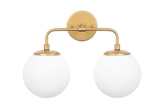 Aplique de parede Horn - Dourado - 2x 40 W