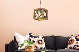 Candeeiro suspenso Zikzak - Natural e preto - 60 W