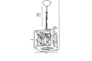 Candeeiro suspenso Zikzak - Natural e preto - 60 W