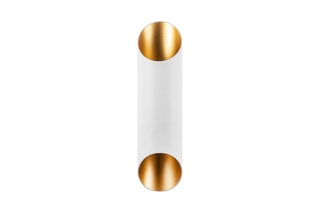 Aplique de parede Cut - Branco e dourado - 2 x 10 W