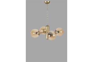 Candeeiro suspenso Bankok 4 - Dourado - 4 x 60 W