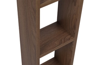 Candeeiro de pé com prateleira em madeira AYD-3150 Natural e branco