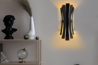 Aplique de parede Linea - Preto - 2 x 40 W