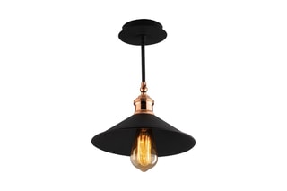 Candeeiro suspenso Berceste - Preto e acobreado - 40 W