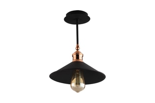 Candeeiro suspenso Berceste - Preto e acobreado - 40 W