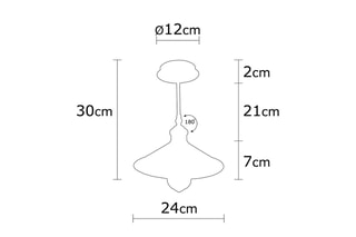 Candeeiro suspenso Berceste - Preto e acobreado - 40 W