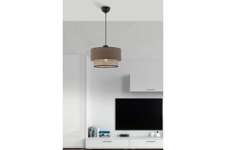 Candeeiro suspenso Echo - Antracite e cinzento-escuro - 45 - 60 W