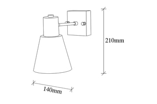 Aplique de parede Funnel - Dourado -  40 W
