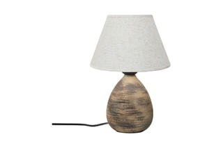 Candeeiro de mesa em cerâmica - Creme e castanho 40 W