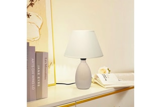Candeeiro de mesa em cerâmica - Branco e bege 40 W