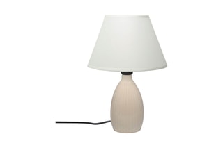 Candeeiro de mesa em cerâmica - Branco e bege 40 W