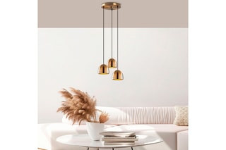 Candeeiro suspenso - Dourado - 3 x 40 W