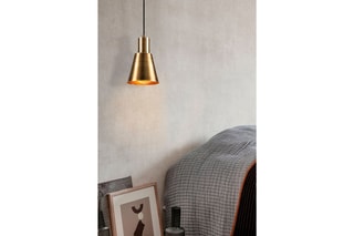 Candeeiro suspenso Kem - Dourado - 100 W
