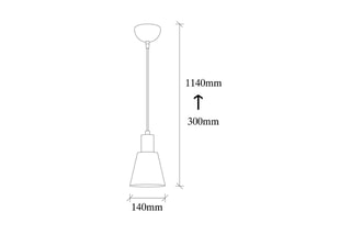 Candeeiro suspenso Kem - Dourado - 100 W