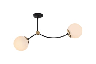 Hanglamp Kromozom 1011 - Wit en Zwart - 2 x 40 W