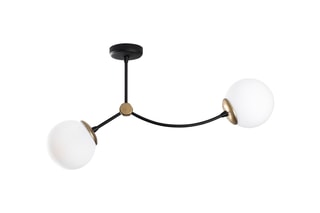 Hanglamp Kromozom 1011 - Wit en Zwart - 2 x 40 W