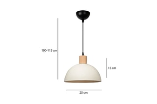 Candeeiro suspenso - Creme - 40 W