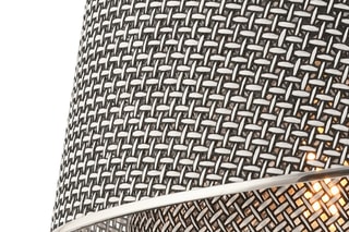 Candeeiro suspenso Barette Hazeran - Cinzento e prateado - 45-60 W