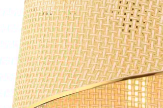 Candeeiro suspenso Barette Hazeran - Bege e dourado - 45-60 W