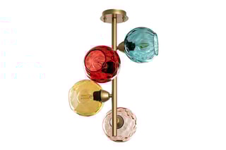 Candeeiro suspenso Benek - Dourado - 4 x 40 W