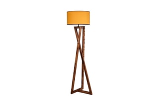 Candeeiro de pé Maçka Natural e amarelo NL