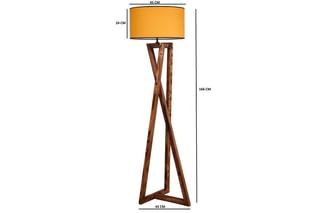 Candeeiro de pé Maçka Natural e amarelo NL