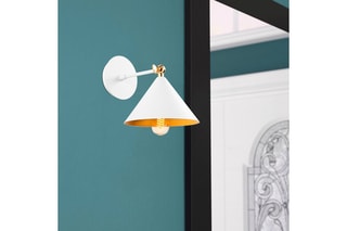 Aplique de parede Berceste - Branco e dourado - 60 W