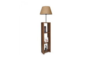 Candeeiro de madeira - Creme e natural  40 W