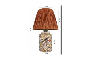Candeeiro de mesa em cerâmica - Castanho -­ 40 W