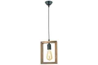Candeeiro suspenso Geometrik Ahsap Sarkit - Natural e preto