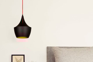 Candeeiro suspenso Preto e vermelho