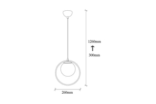 Hanglamp Dolunay - Zwart - 100 W