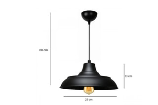 Candeeiro suspenso - Preto - 40 W