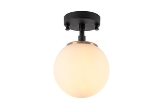 Candeeiro de teto - Preto e dourado - 15 W