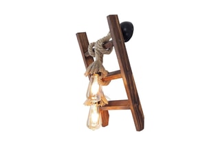 Aplique de parede em pinho Merdiven Halat - Natural - 60 W