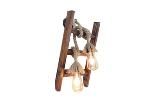 Aplique de parede em pinho Merdiven Halat - Natural - 60 W