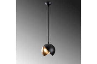 Candeeiro suspenso Berceste Preto e dourado