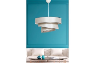 Hanglamp - Lichtgrijs en Zilverkleurig - 60 W
