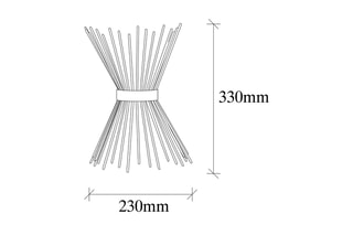 Aplique de parede Kirpi - Dourado - 2 x 40 W