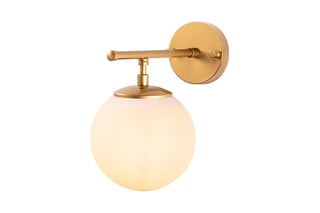 Wandlamp Roe - Goudkleurig en Wit - 40 W